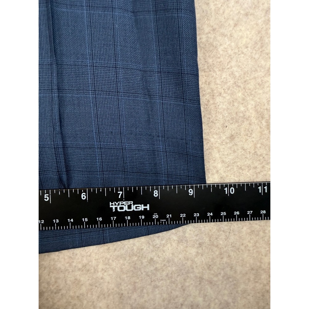 Jos. A. Bank Dress Pants 41x30.5 Blue Glen Plaid Flat Front Trousers Mens - Picture 8 of 9